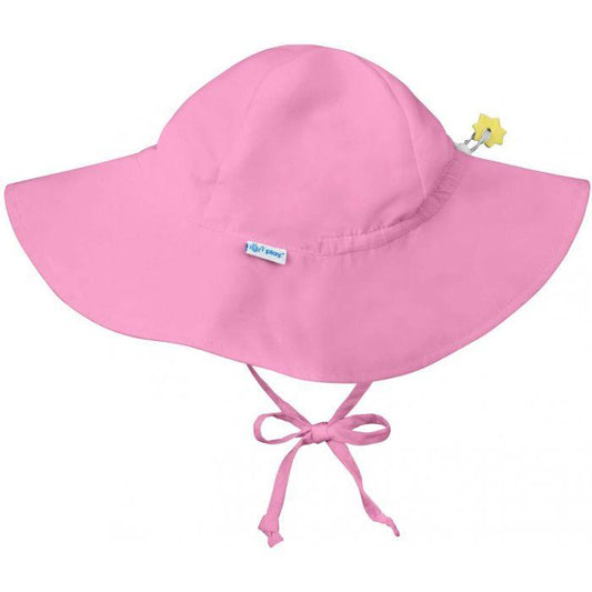 Chapéu com Proteção Solar 50+ com Aba Larga Light Pink - Loja Papás & Bebés