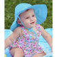 Chapéu com Proteção Solar 50+ com Aba Larga Aqua - Loja Papás & Bebés