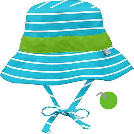 Chapéu de Proteção Solar 50+ Reversivel | Verde e Aqua - Loja Papás & Bebés