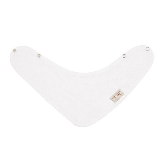 Bandana de Fibra de Bambu Orgânica - Branca - Loja Papás & Bebés