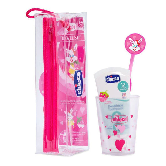 Conjunto de Viagem Rosa - Higiene Oral - Loja Papás & Bebés