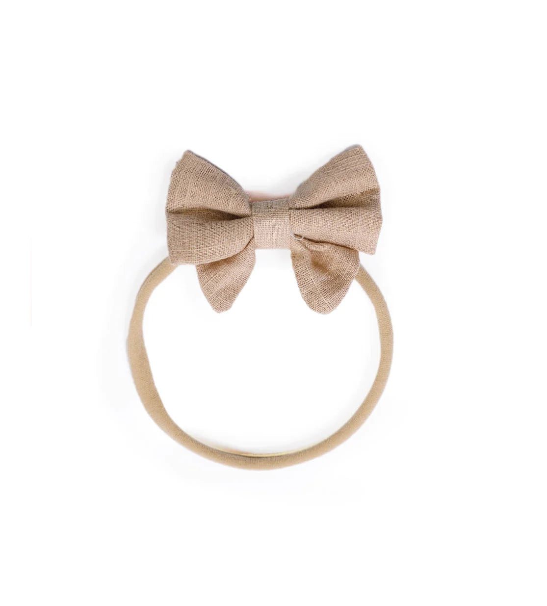 Fita elástica com laço - Little Bow Headband - Latte