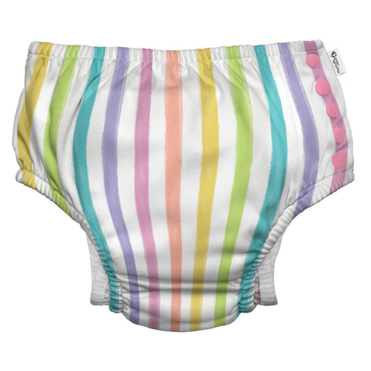 Fralda Reutilizável Para Piscina e Praia - Rainbow Stripes