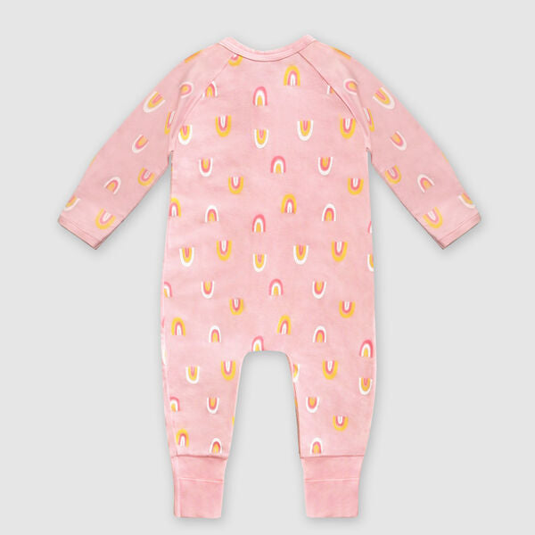 Pijama de bebé estampado arco-íris