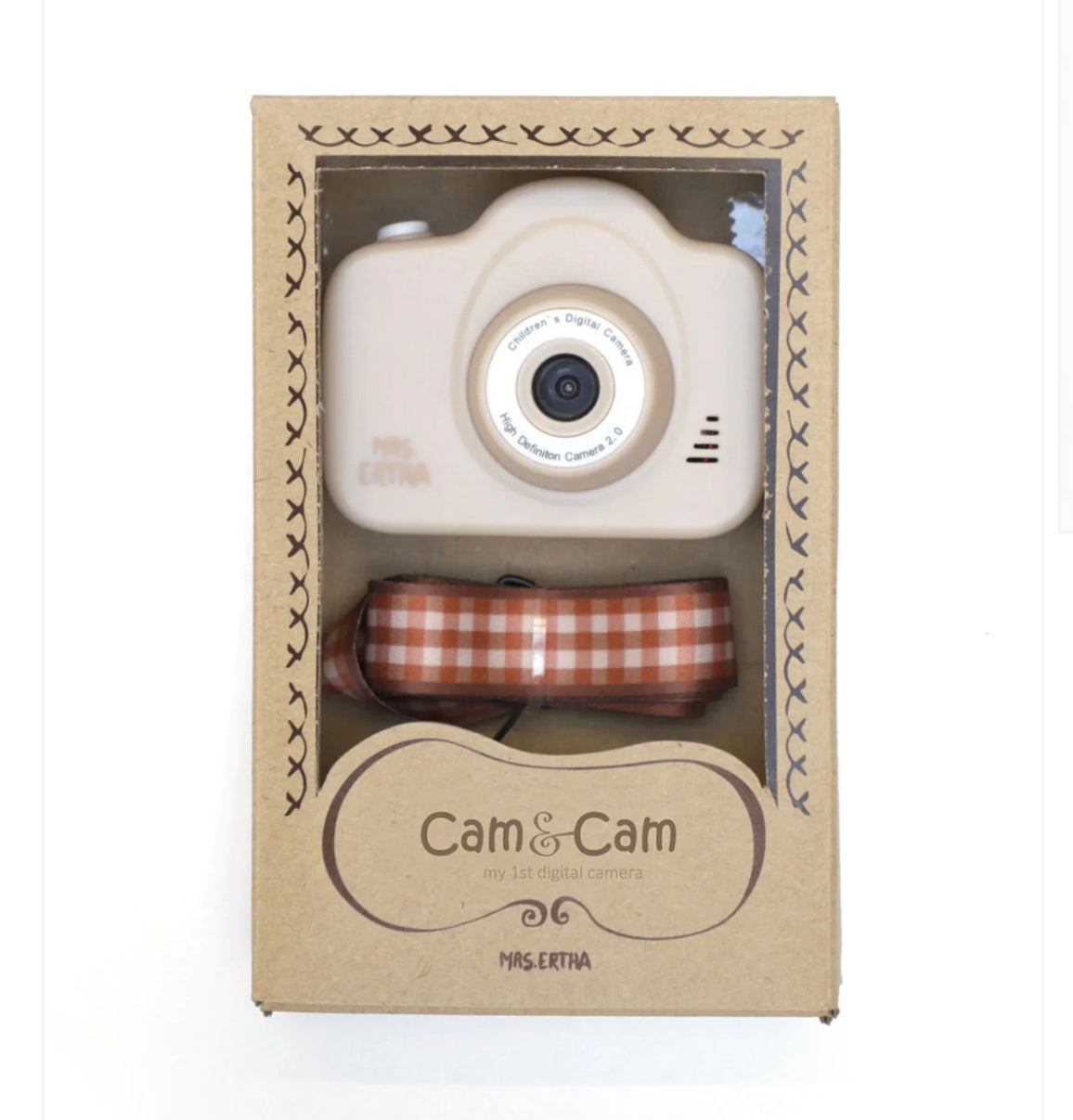 Cam Cam - Câmara Digital Infantil - Ivory Vintage Squares