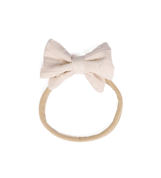 Fita elástica com laço - Little Bow Headband - Vanilla